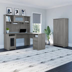 Meuble de rangement haut Cabot Espresso Oak avec portes – 31,38 long. x 16,30 larg. x 61,14 haut.