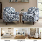 Fauteuil de salon Giampiero avec garniture cloutée (lot de 2) par HULALA HOME