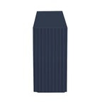 Bahut à portes ondulées avec étagères réglables Bleu antique Noir Marine