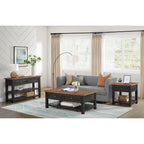 The Gray Barn Downington Table Basse à 2 Tiroirs en Bois Massif
