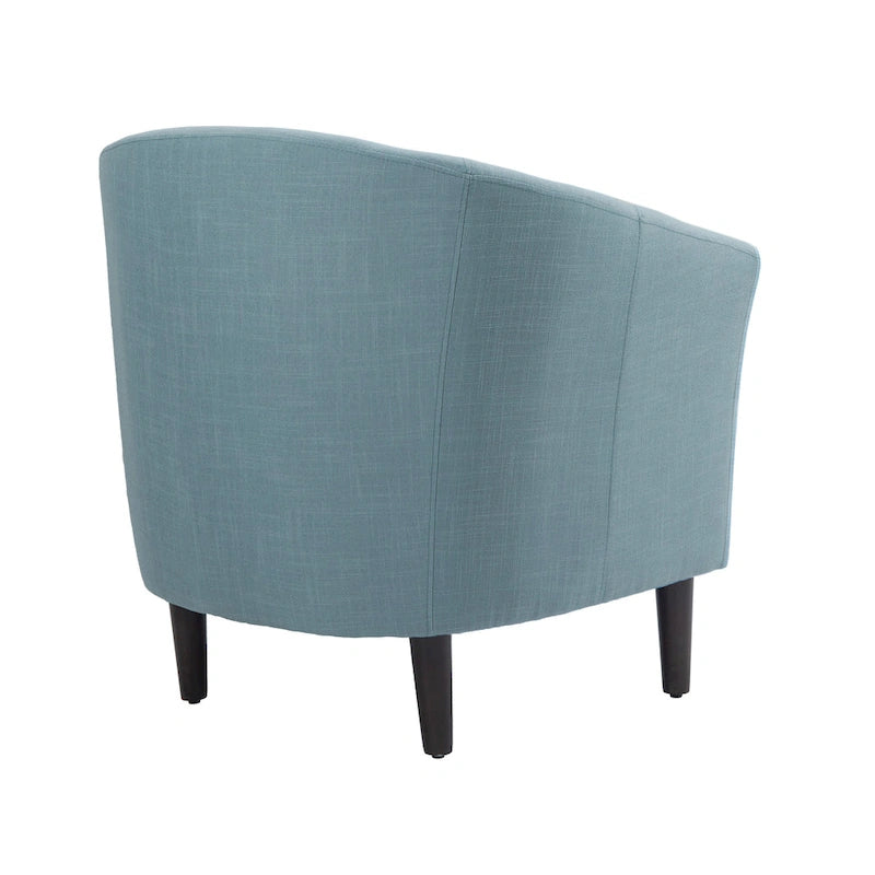 Lot de 2 fauteuils club modernes en lin style tonneau