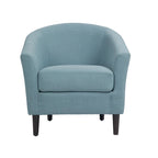 Lot de 2 fauteuils club modernes en lin style tonneau