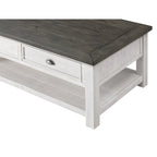 The Gray Barn Downington Table Basse à 2 Tiroirs en Bois Massif