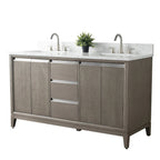 Meuble-lavabo Vanity Art avec évier en céramique et dessus en marbre reconstitué