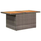 vidaXL Salon de jardin 4 pièces en résine tressée avec coussins et bois d'acacia