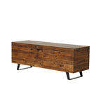 Banc de rangement Broadmore en bois d'acacia de 46 pouces
