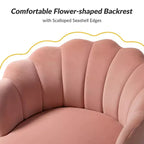 Fauteuil baril confortable avec pieds en métal doré, fauteuil d'appoint pour salon