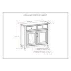 WYNDENHALL Hampshire Armoire de rangement traditionnelle en bois massif de 40 po de largeur pour entrée - 40 larg. x 15 prof. x 36 haut.