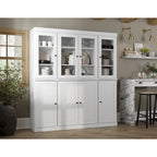 Buffet de cuisine en bois massif 100 % fabriqué en Chine avec portes en verre ou en bois massif et kit de 2 tiroirs 65 x 71,5
