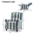 Fauteuil inclinable à dossier rembourré avec clous décoratifs (lot de 2)