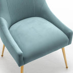 Lot de 8 chaises de salle à manger SEYNAR Modern Glam en velours, chaises capitonnées pour salon (sans table)