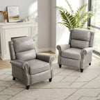 Fauteuil inclinable à dossier rembourré avec clous décoratifs (lot de 2)