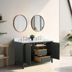 Meuble-lavabo Vanity Art avec évier en céramique et dessus en marbre reconstitué