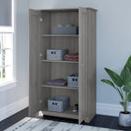 Meuble de rangement haut Cabot Espresso Oak avec portes – 31,38 long. x 16,30 larg. x 61,14 haut.