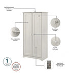 Meuble de rangement haut Cabot Espresso Oak avec portes – 31,38 long. x 16,30 larg. x 61,14 haut.