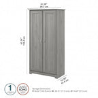 Meuble de rangement haut Cabot Espresso Oak avec portes – 31,38 long. x 16,30 larg. x 61,14 haut.