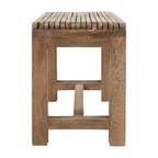 Banc extensible East at Main en bois de manguier massif naturel