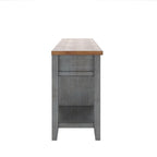 Buffet de service pour vin en bois deux tons avec finition vieillie