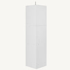 Meuble de rangement d'angle haut avec 2 portes, étagères réglables, noir, blanc, gris