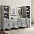 Crosley Tara 3Pc Sideboard And Bookcase Set - 15x97x67.63