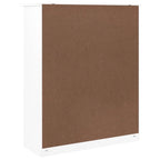 Vaisselier en bois de pin massif avec portes vitrées marron blanc