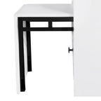 Meuble à chaussures d'entrée avec tiroirs basculants, siège rabattable et armoire latérale