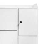 Meuble à chaussures d'entrée avec tiroirs basculants, siège rabattable et armoire latérale