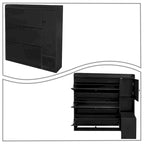 Meuble à chaussures d'entrée avec tiroirs basculants, siège rabattable et armoire latérale