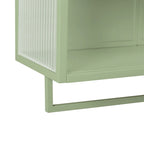 Armoire murale de rangement avec portes vitrées et crochets inférieurs