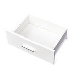 Meuble de rangement haut pour coiffure avec tiroirs, porte et supports pour outils chauffants Blanc Rose