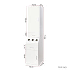Meuble de rangement haut pour coiffure avec tiroirs, porte et supports pour outils chauffants Blanc Rose