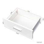 Meuble de rangement haut pour coiffure avec tiroirs, porte et supports pour outils chauffants Blanc Rose