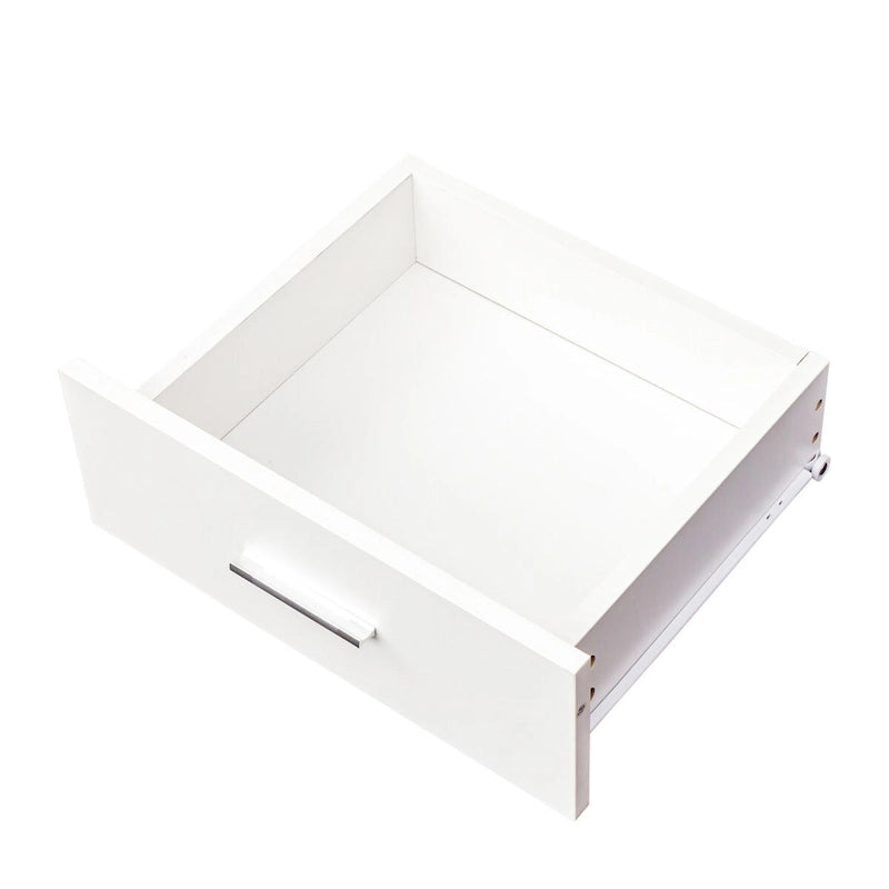 Meuble de rangement haut pour coiffure avec tiroirs, porte et supports pour outils chauffants Blanc Rose