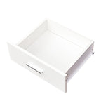 Meuble de rangement haut pour coiffure avec tiroirs, porte et supports pour outils chauffants Blanc Rose