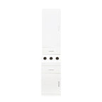 Meuble de rangement haut pour coiffure avec tiroirs, porte et supports pour outils chauffants Blanc Rose