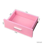 Meuble de rangement haut pour coiffure avec tiroirs, porte et supports pour outils chauffants Blanc Rose