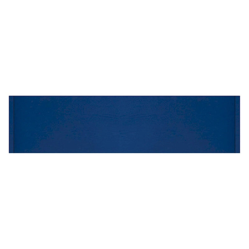Buffet de rangement à quatre portes bleu marine et noir en MDF avec étagères réglables