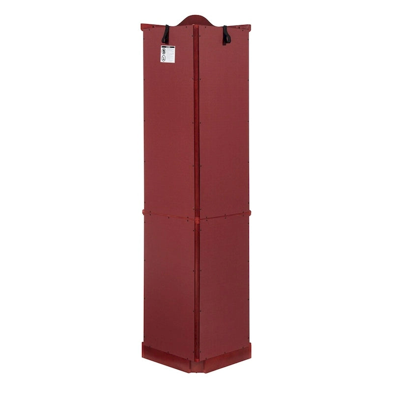 Vitrine d'angle Curio avec portes vitrées Éclairage intégré Étagères réglables Chêne Cerisier