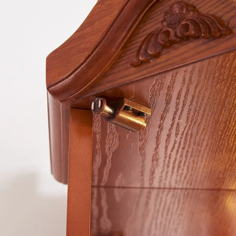 Vitrine d'angle Curio avec portes vitrées Éclairage intégré Étagères réglables Chêne Cerisier