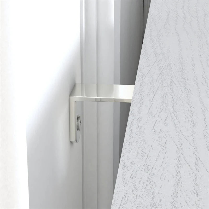 Armoire de rangement haute autonome avec portes et tiroirs en rotin Blanc