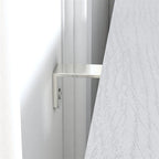 Armoire de rangement haute autonome avec portes et tiroirs en rotin Blanc