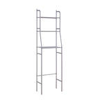 Étagère de rangement en métal à 3 niveaux pour WC, blanc argenté