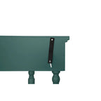 Console en bois sculpté bleu marine avec tiroir et étagère inférieure