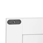 Meuble de rangement de salle de bain à double porte blanche avec étagère réglable
