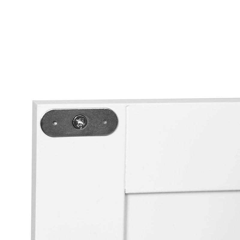 Meuble de rangement de salle de bain à double porte blanche avec étagère réglable