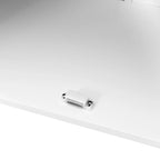 Meuble de rangement de salle de bain à double porte blanche avec étagère réglable