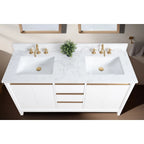 Meuble-lavabo Vanity Art avec évier en céramique et dessus en marbre reconstitué