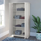 Meuble de rangement haut Cabot Espresso Oak avec portes – 31,38 long. x 16,30 larg. x 61,14 haut.