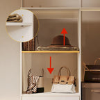 Armoire de coin avec 2 tringles, porte-pantalons et organisateur de chaussures