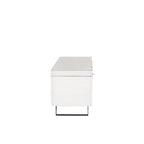 Banc de rangement Broadmore en bois d'acacia de 46 pouces